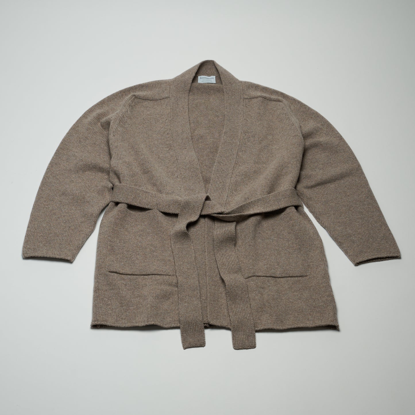 Ladies Belted Cardigan - Natural
