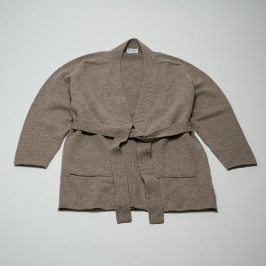 Ladies Belted Cardigan - Natural