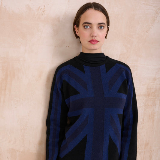 MIDNIGHT UNION JACK JUMPER