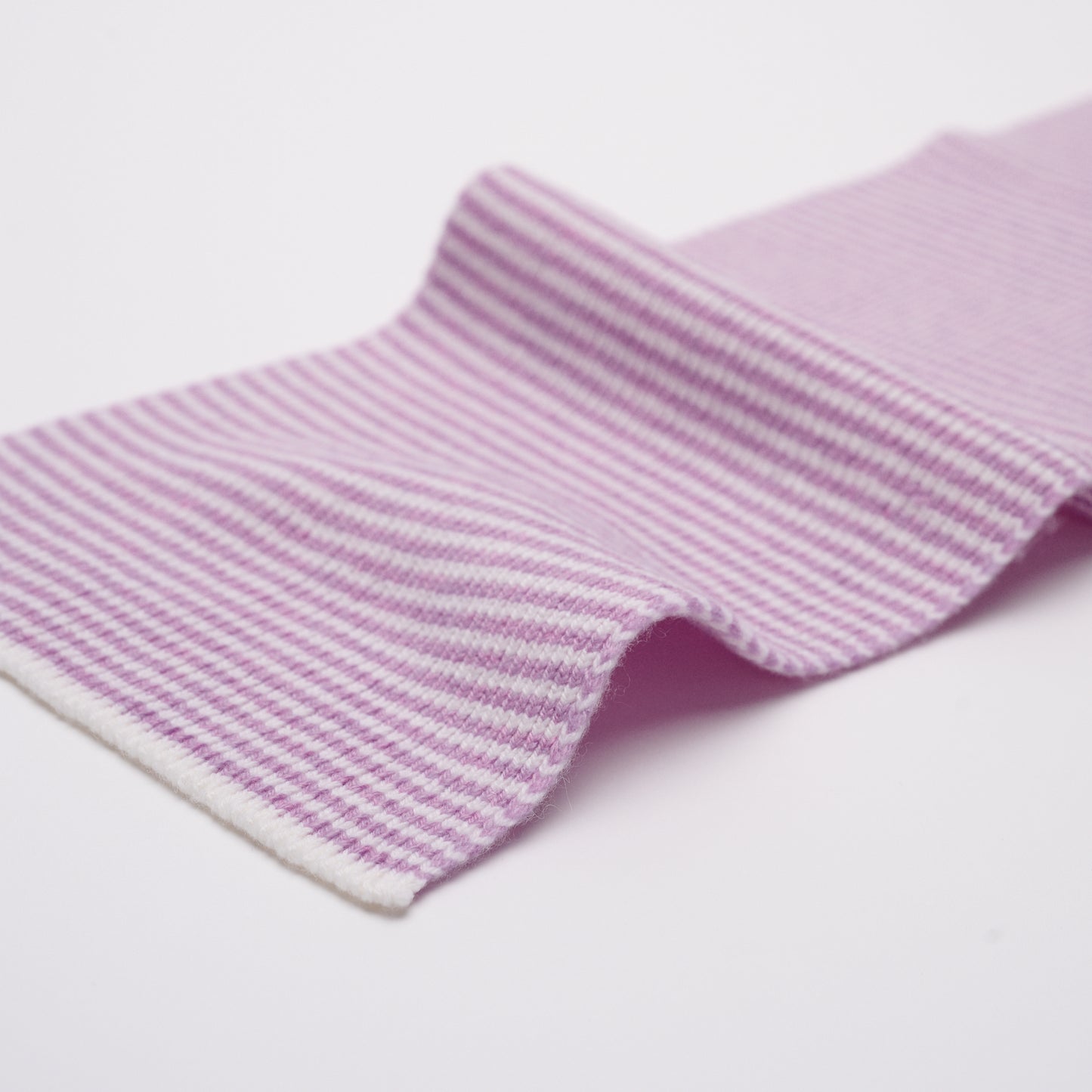 Lilac & White Striped Cashmere Scarf
