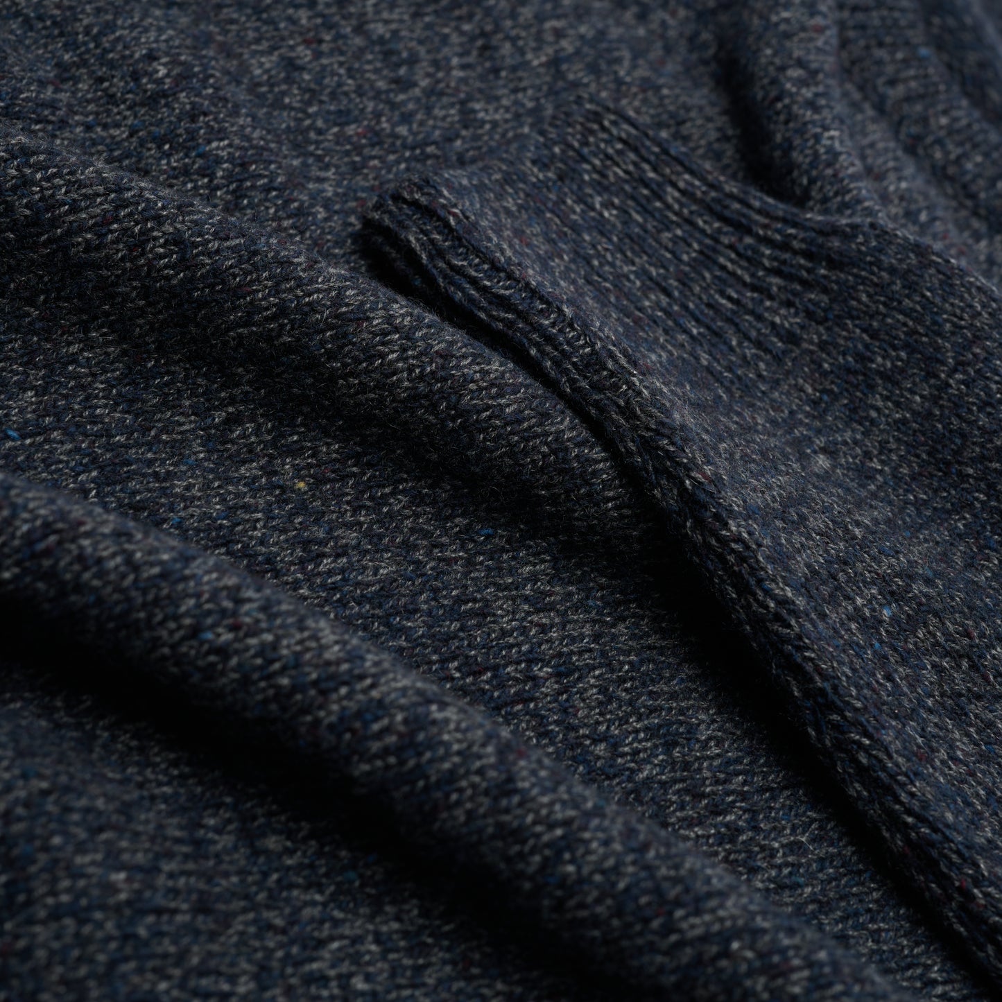 Dark Navy Donegal Marl Men's Crew Neck Jumper