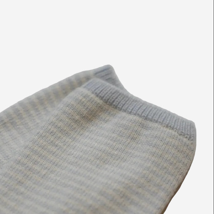 Women's Striped Socks - Light Ice Blue & White