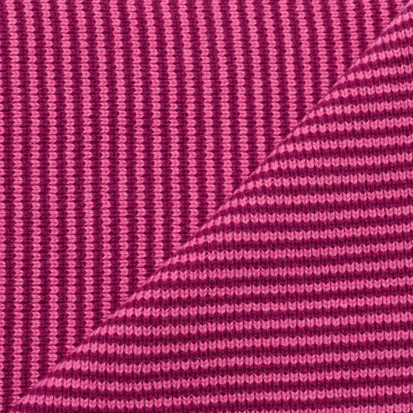 Pink & Dark Pink Striped Cashmere Scarf
