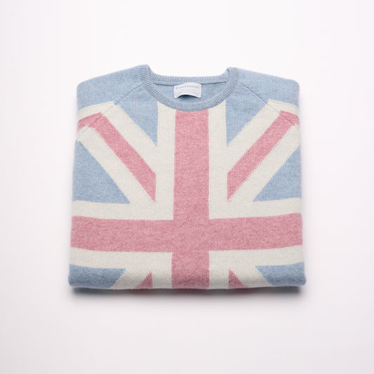 VINTAGE CLASSIC UNION JACK JUMPER - Soft Red, White & Blue