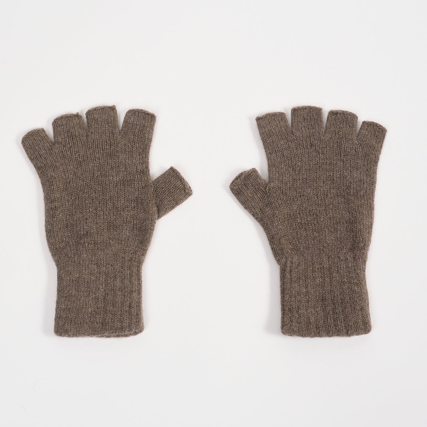 Fingerless Gloves - Dark Natural