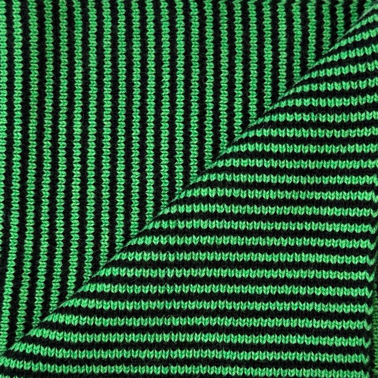 Kermit Green & Black Striped Cashmere Scarf