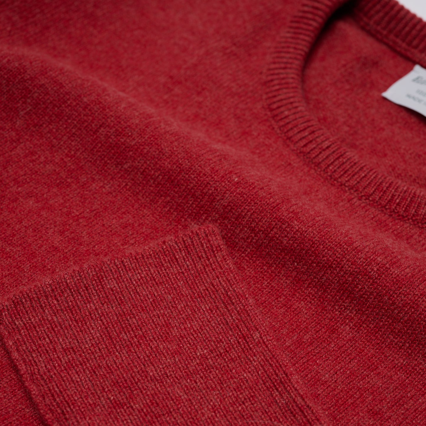 Luxury Classic 4 Ply Crew Neck Jumper - Poppy Melange