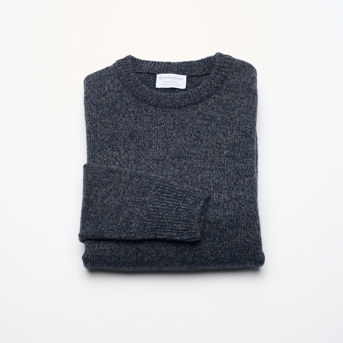 Dark Navy Donegal Marl Men's Crew Neck Jumper