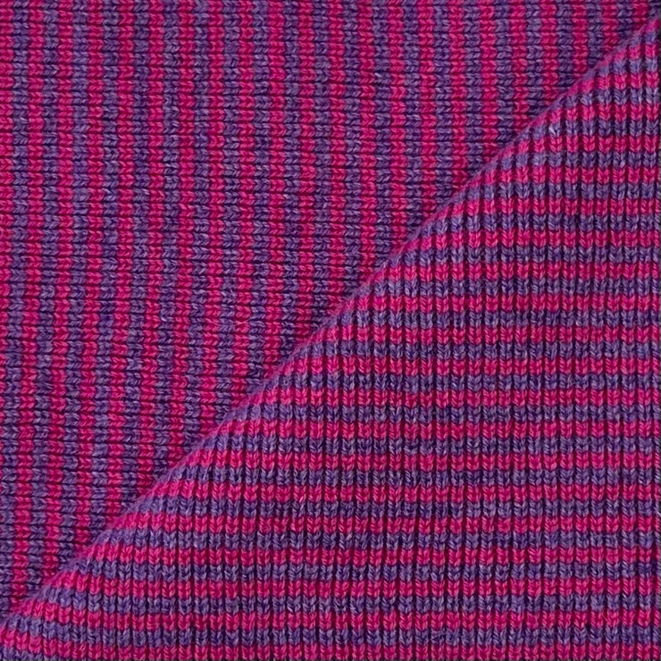 Fuchsia & Purple Striped Cashmere Scarf