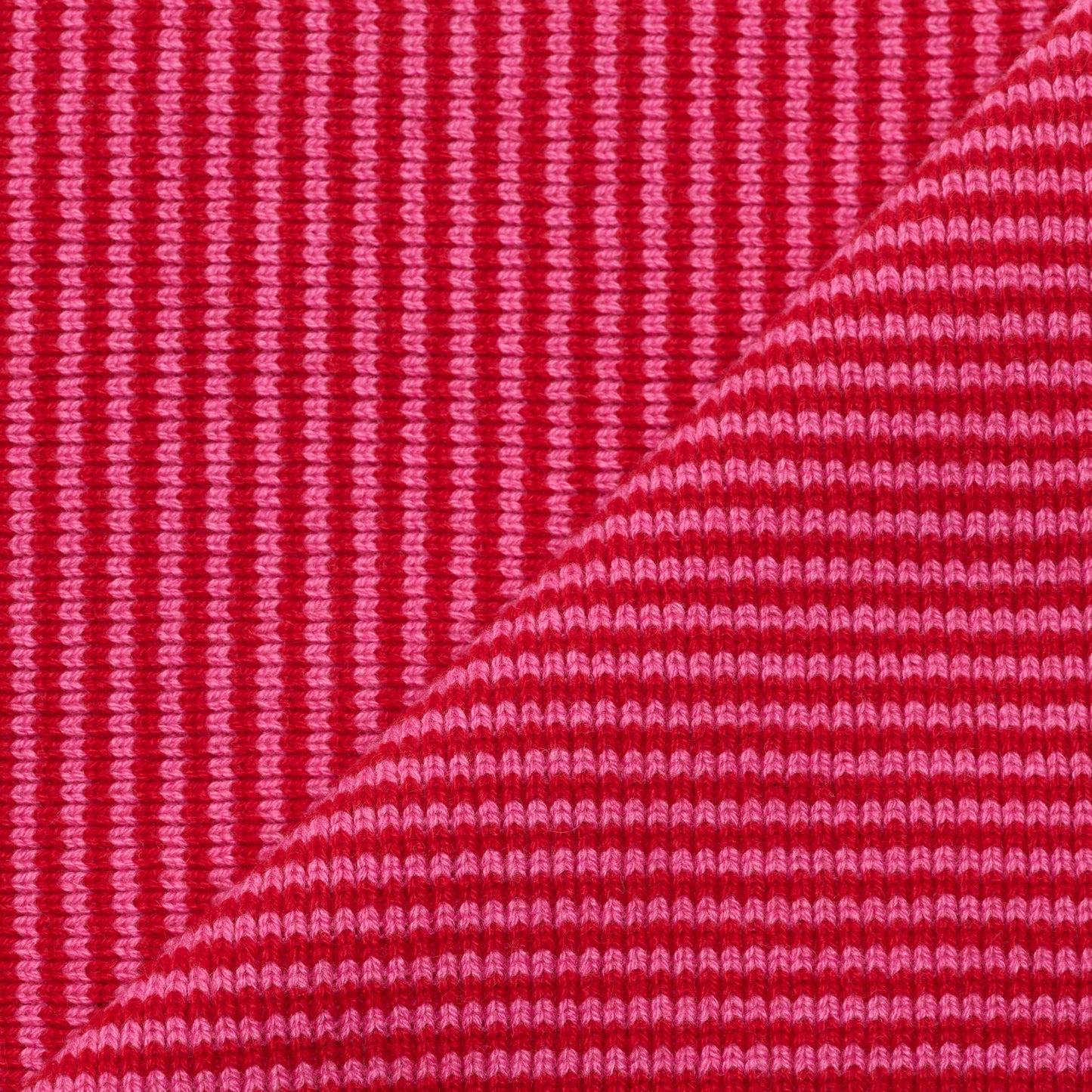 Red & Pink Striped Cashmere Scarf