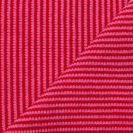 Red & Pink Striped Cashmere Scarf