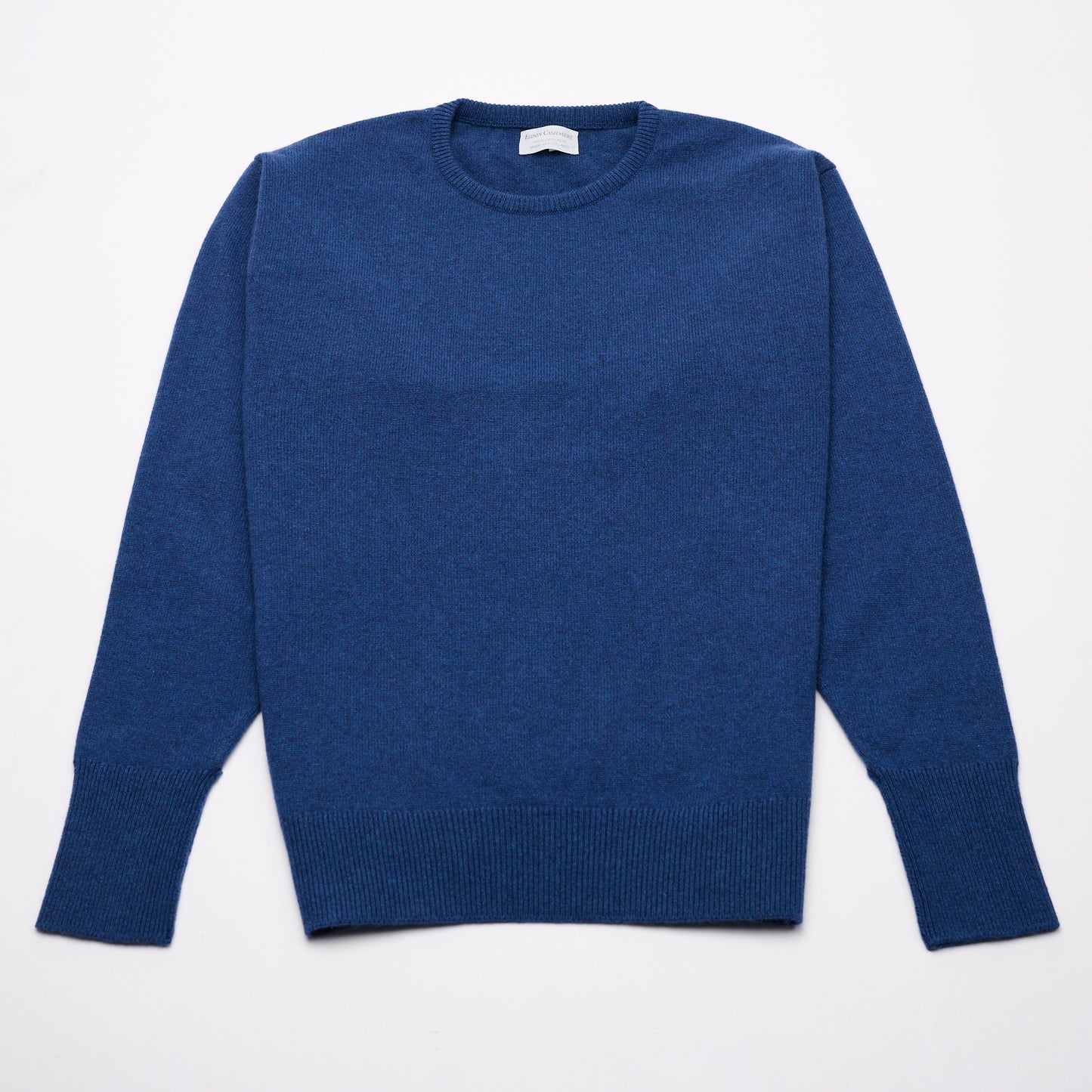 Luxury Classic 4 Ply Crew Neck Jumper - Blue Mix