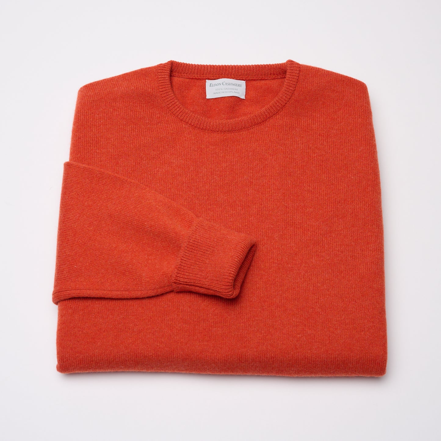Luxury Classic 4 Ply Crew Neck Jumper - Furnace