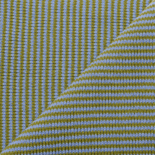 Matcha & Bluebell Striped Cashmere Scarf