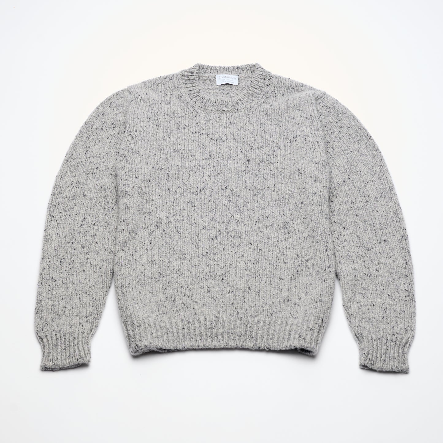 Donegal 8 Ply Cashmere Crew Neck Jumper - Light Grey