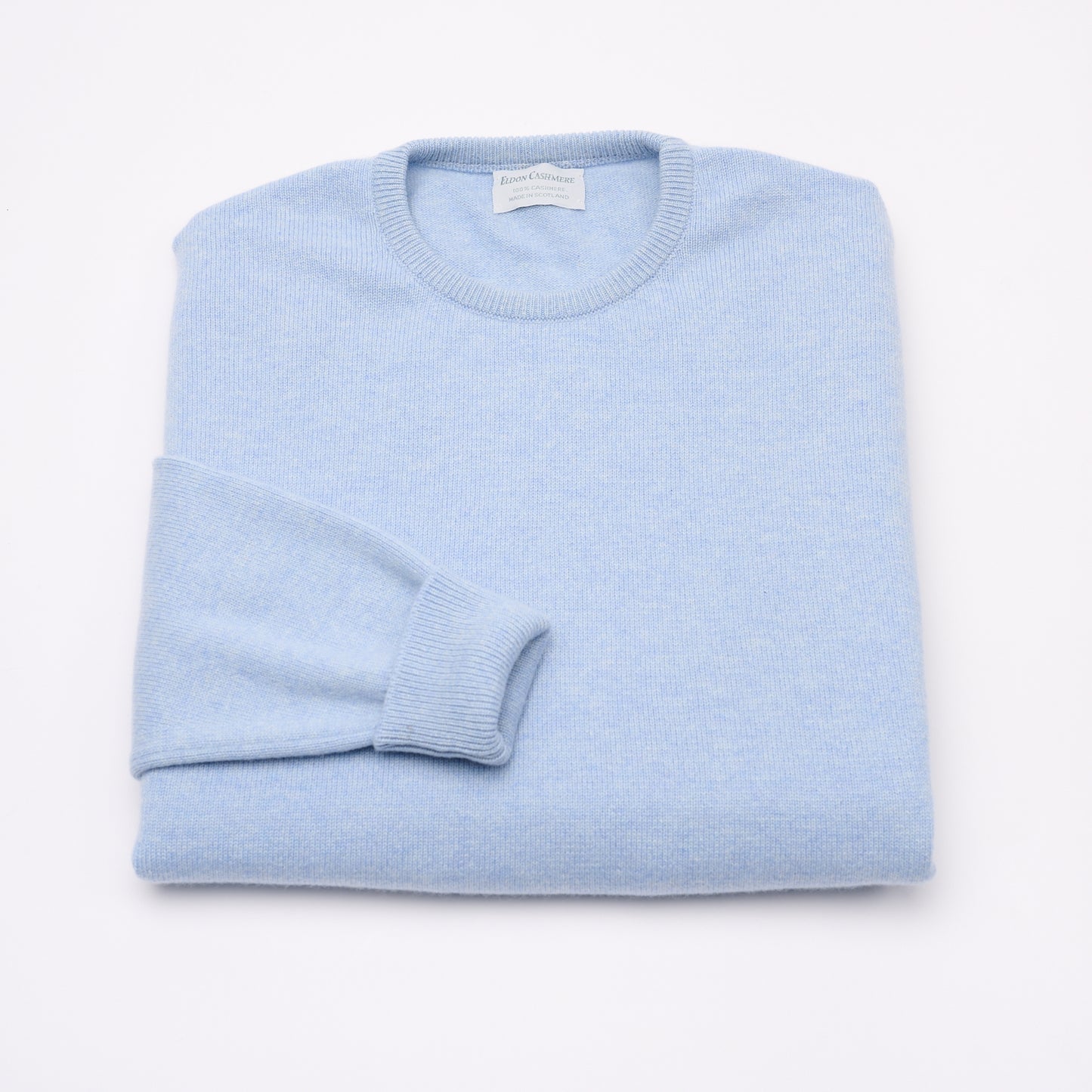 Luxury Classic 4 Ply Crew Neck Jumper - Blue Haze