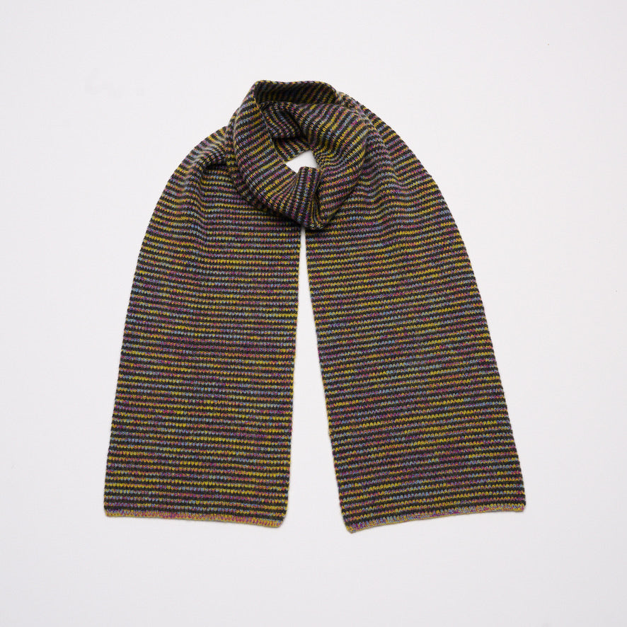 Disco Night Striped 5 Ply Cashmere Scarf