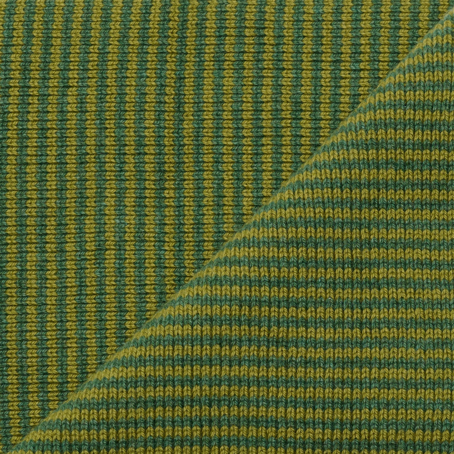 Matcha & Fern Green Striped Cashmere Scarf