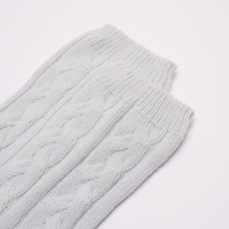 Ice - Cable Knit Short Bed Socks