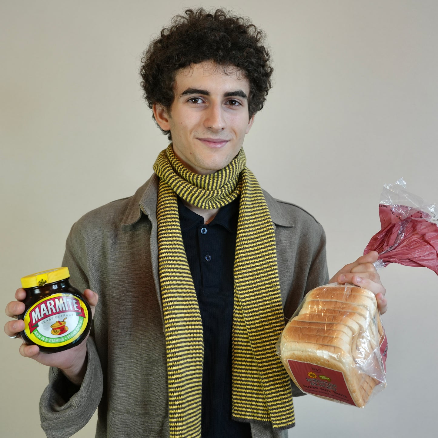 Marmite Striped Cashmere Scarf