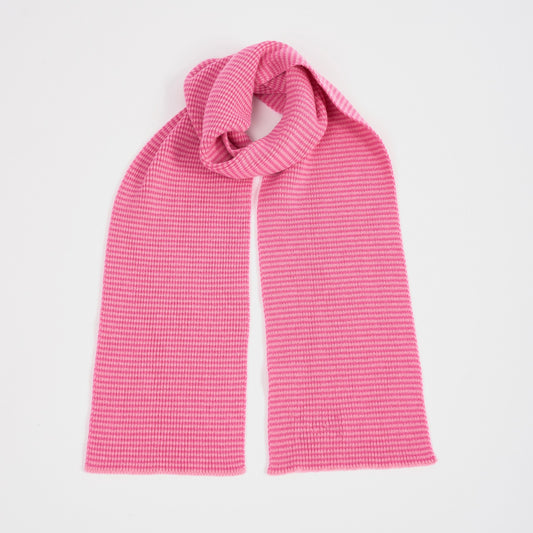 Candy Pinks Striped Cashmere Scarf