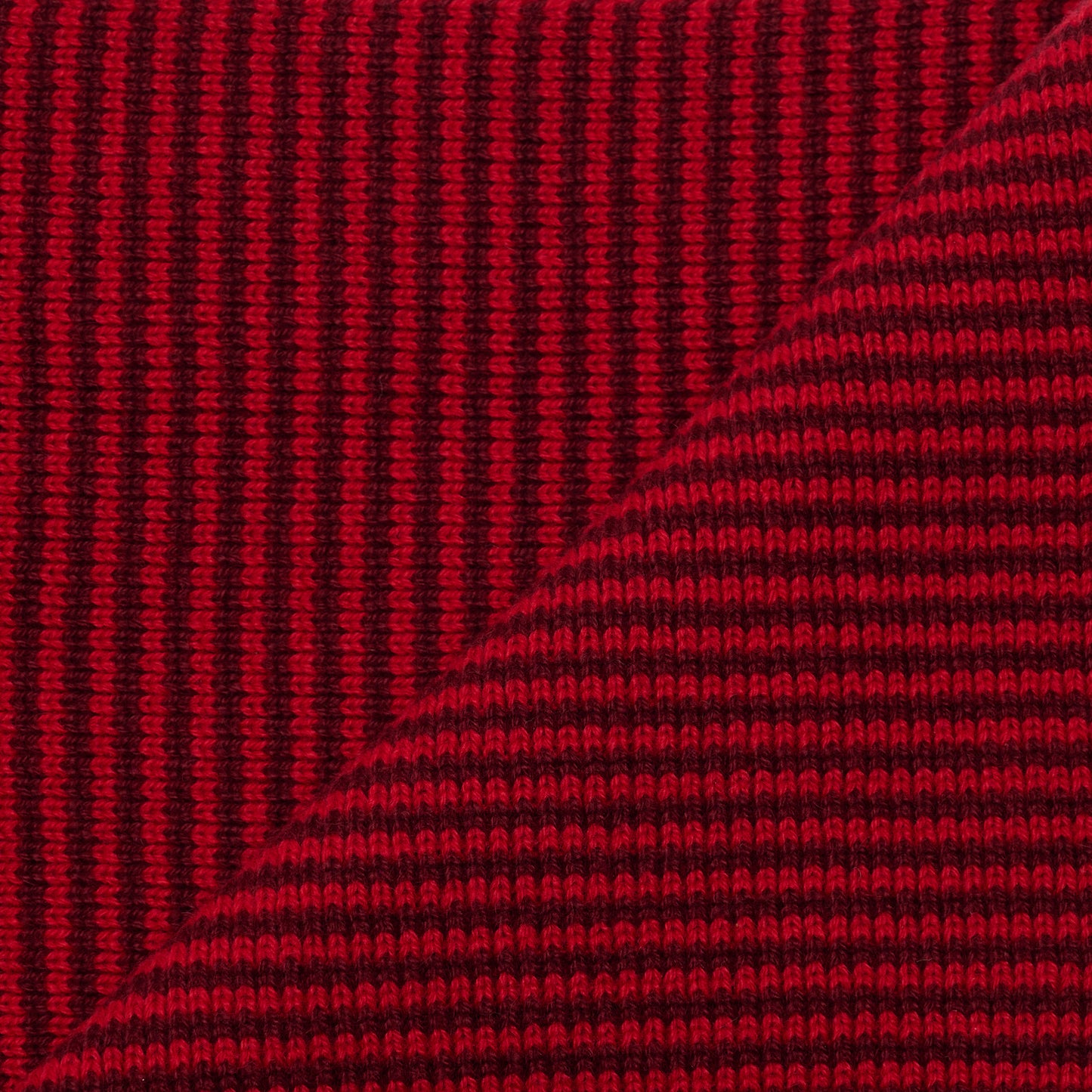 Red & Dark Red Striped Cashmere Scarf