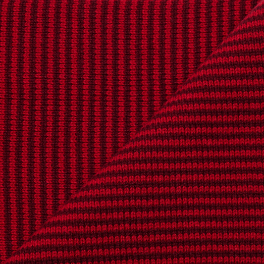 Red & Dark Red Striped Cashmere Scarf