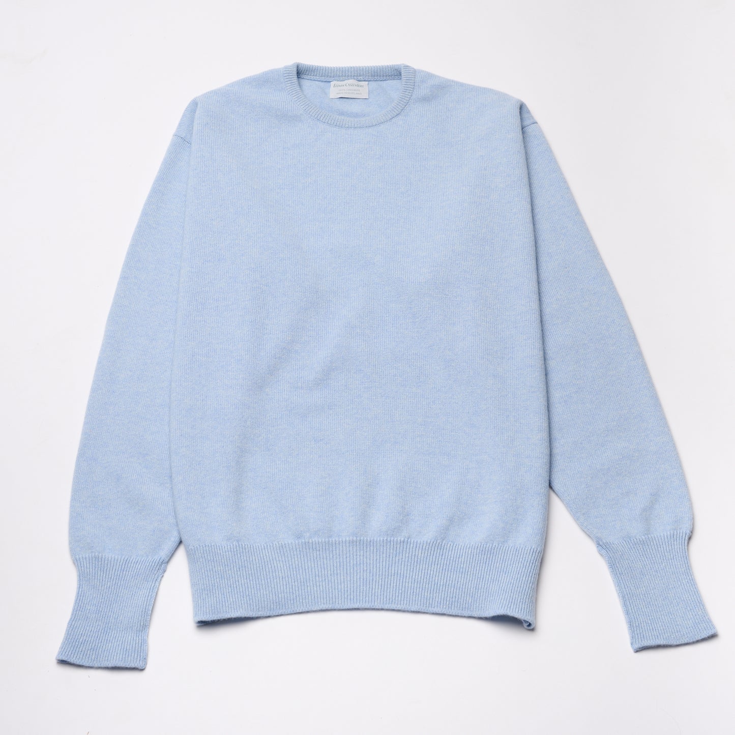 Luxury Classic 4 Ply Crew Neck Jumper - Blue Haze
