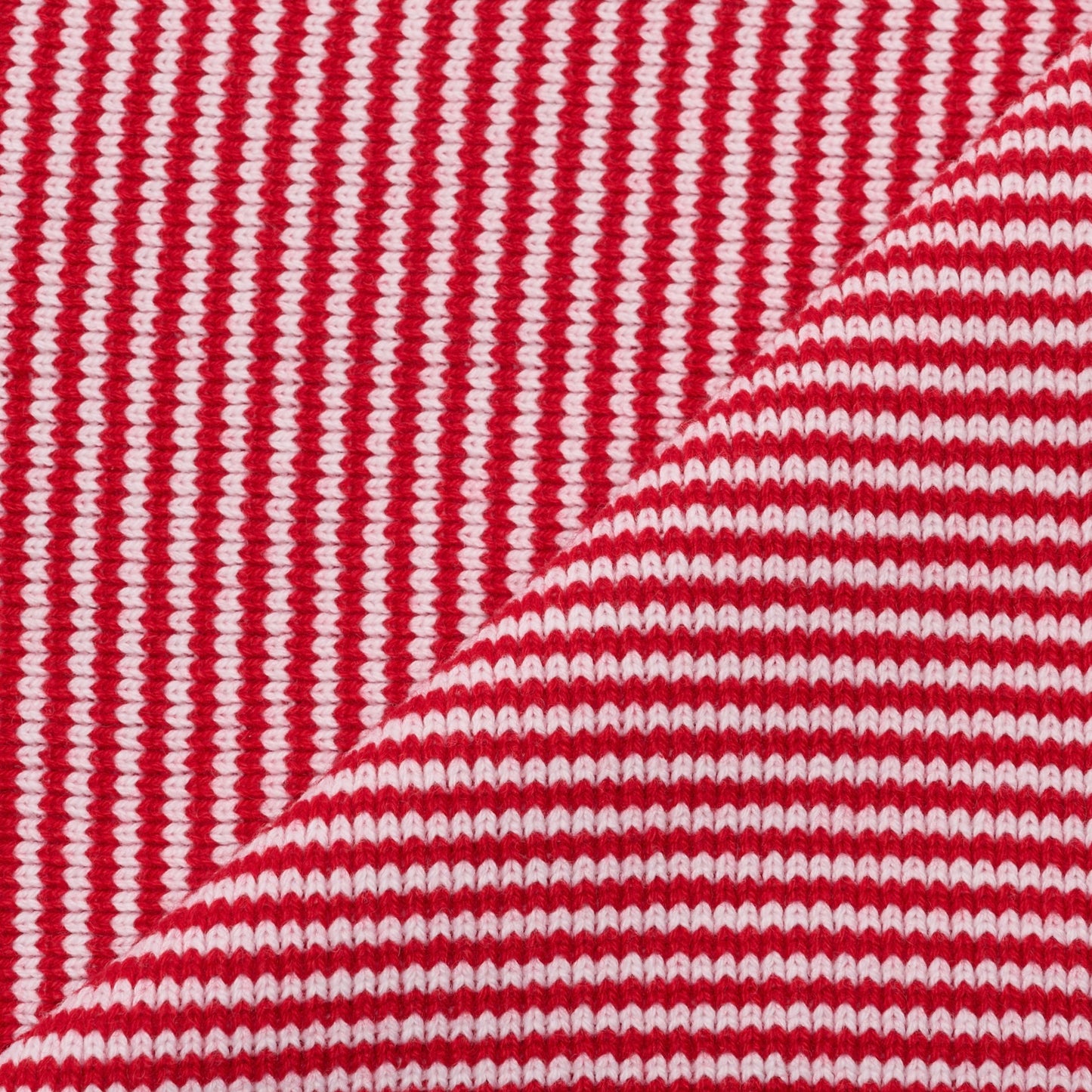 Red & White Striped Cashmere Scarf