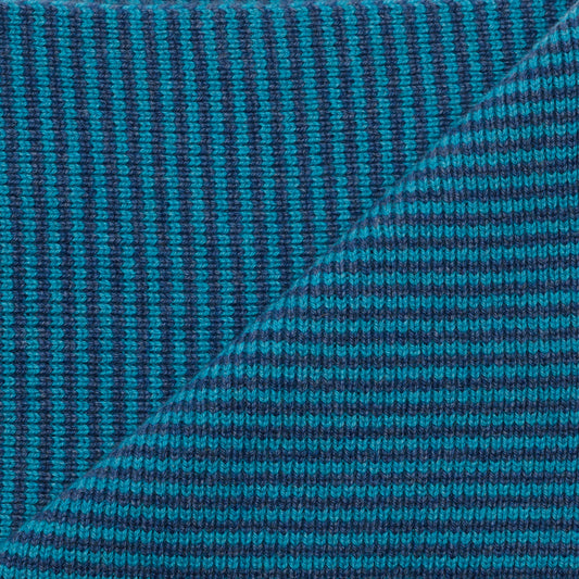 Ocean Blues Striped Cashmere Scarf