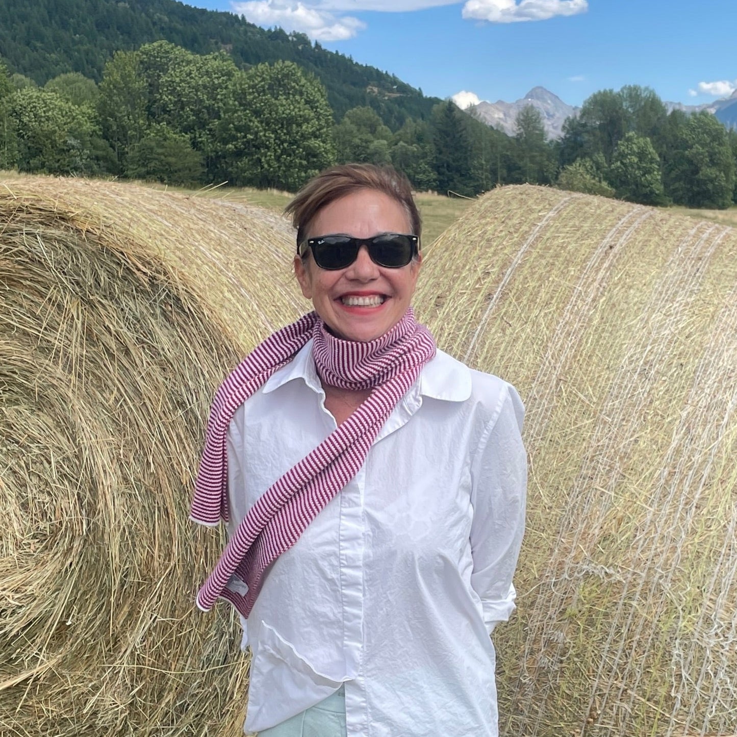 Hawthorne & White Striped Cashmere Scarf