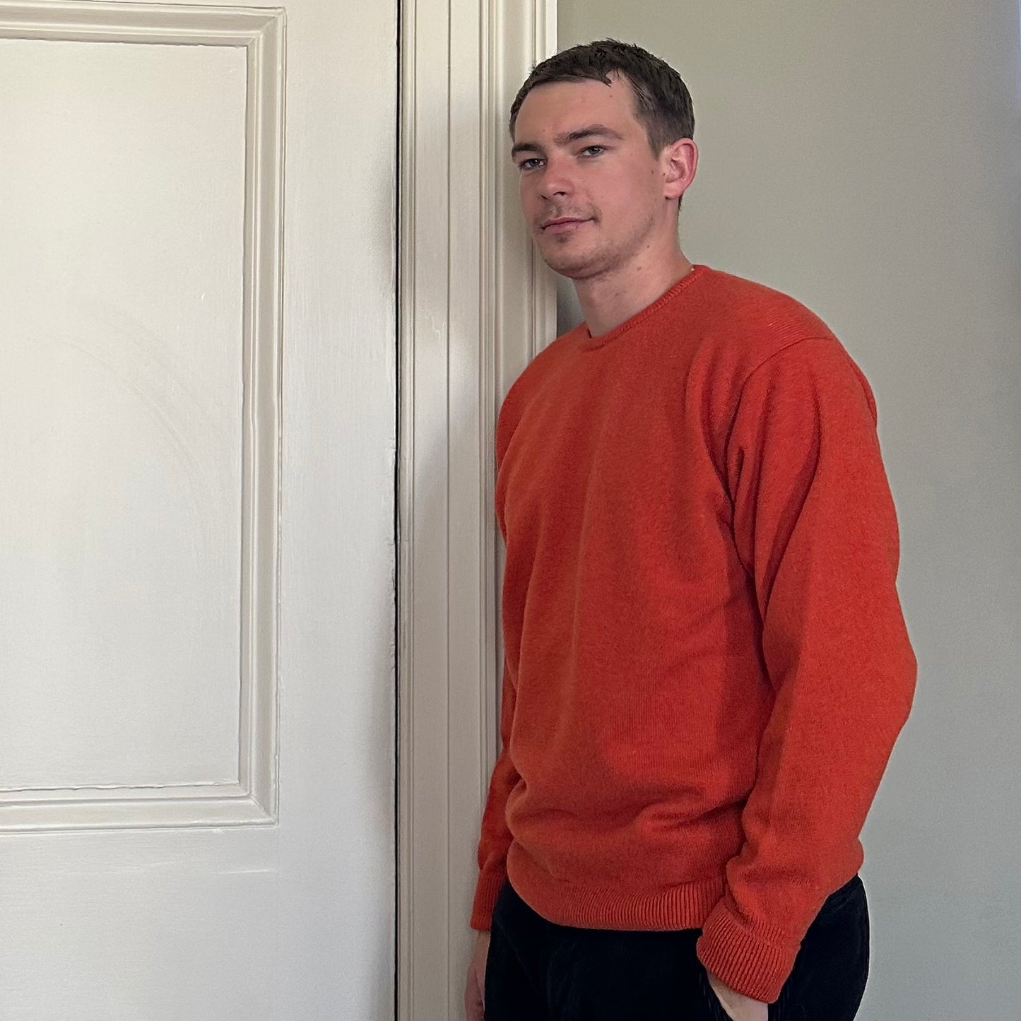 Luxury Classic 4 Ply Crew Neck Jumper - Furnace