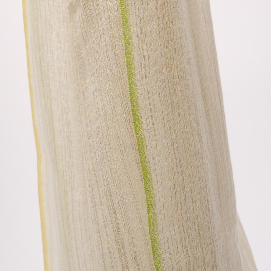 Handwoven Fine Shawl - Beige & Yellow Stripes
