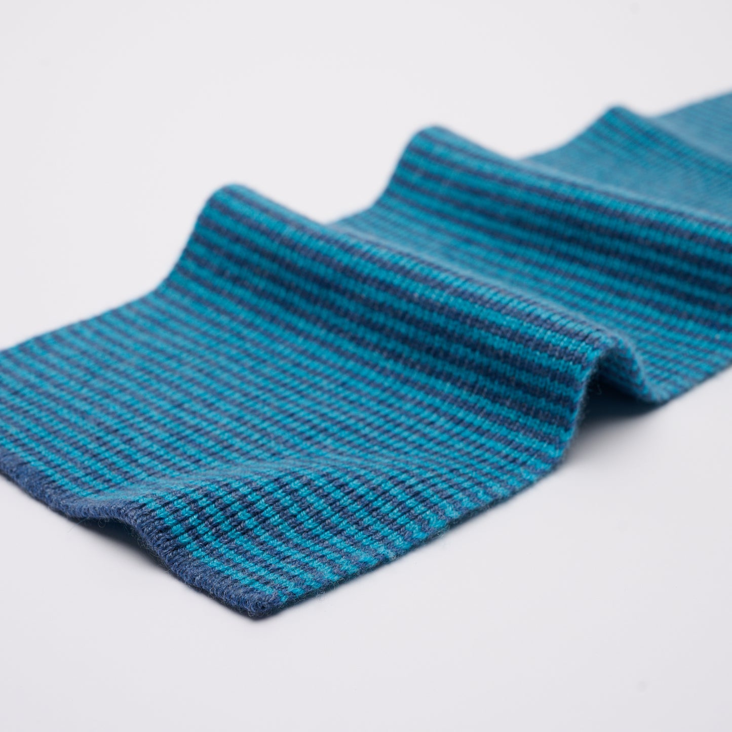 Ocean Blues Striped Cashmere Scarf