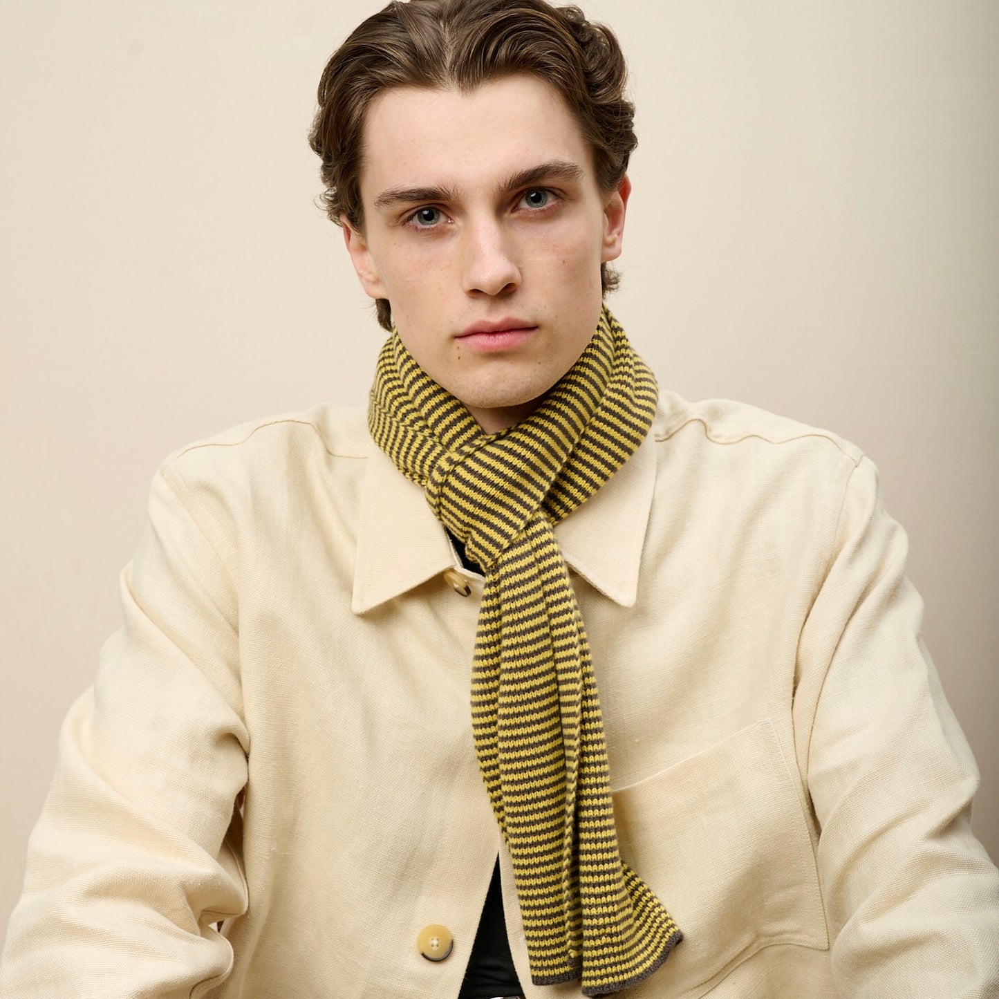 Marmite Striped Cashmere Scarf