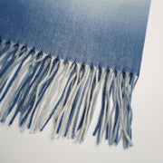 Blue & White Woven Shawl