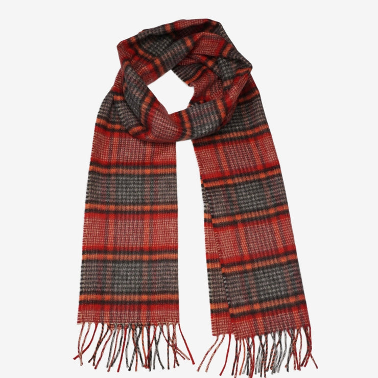 Red Tartan Cashmere Woven Scarf