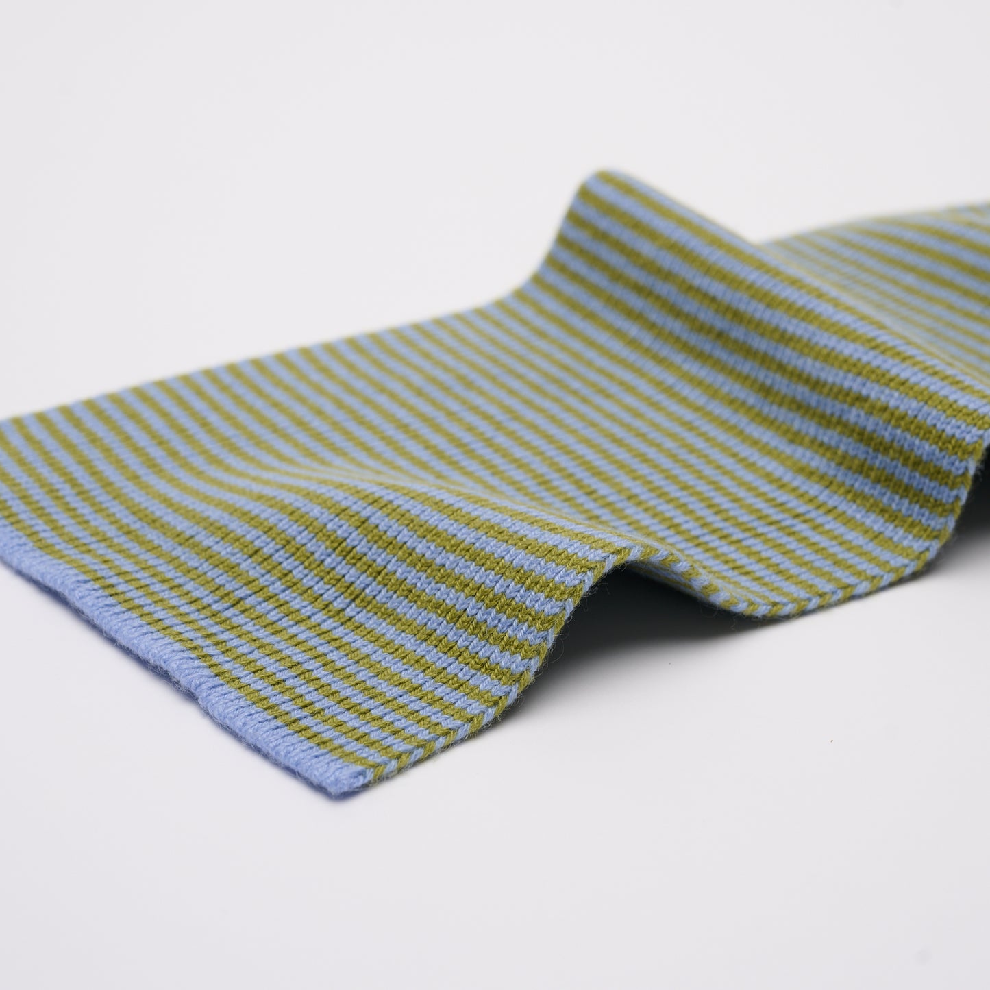 Matcha & Bluebell Striped Cashmere Scarf