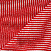 Pillar Box Red & White Striped Cashmere Scarf