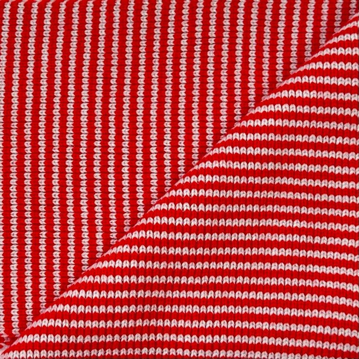 Pillar Box Red & White Striped Cashmere Scarf