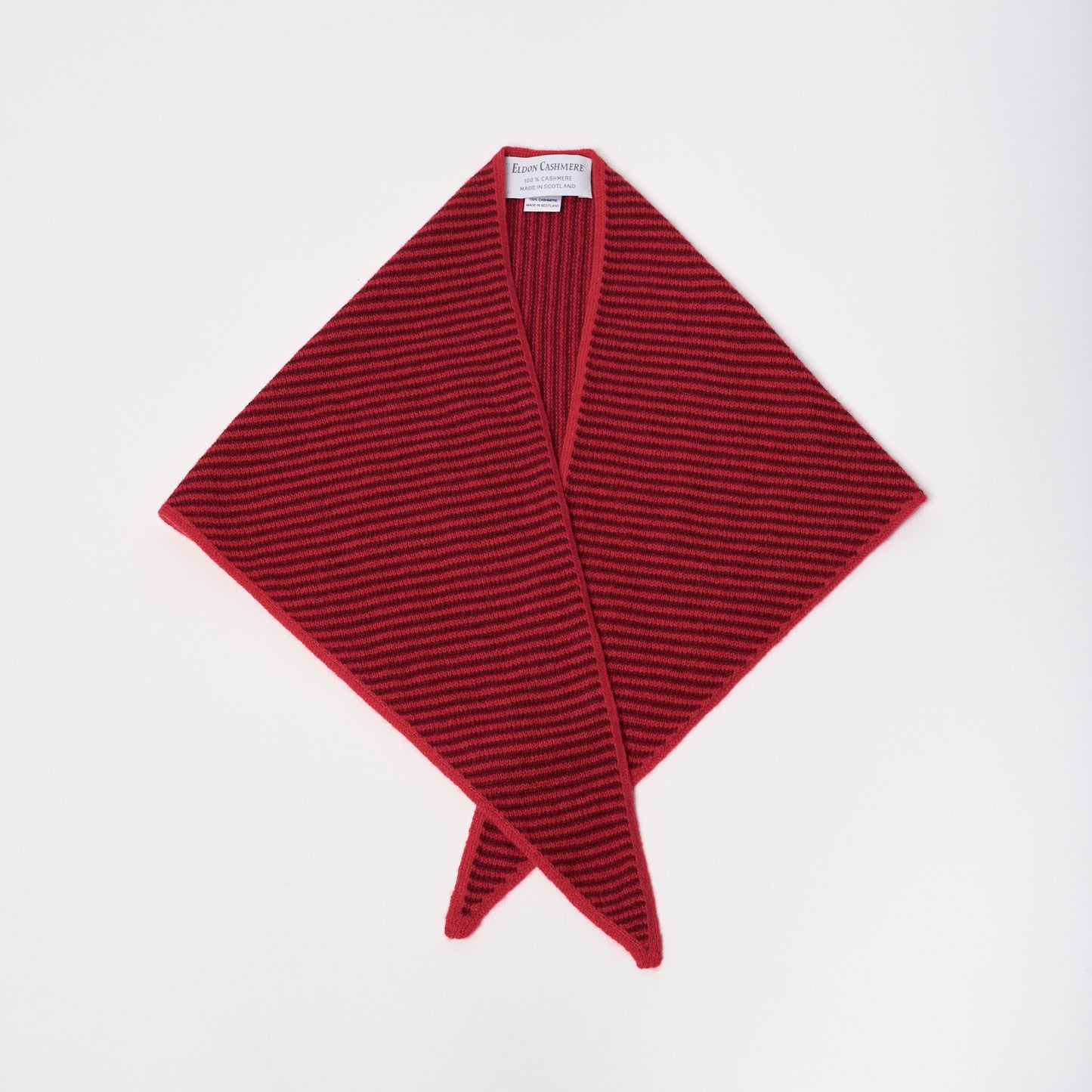 Red & Dark Red Striped Bandana Scarf