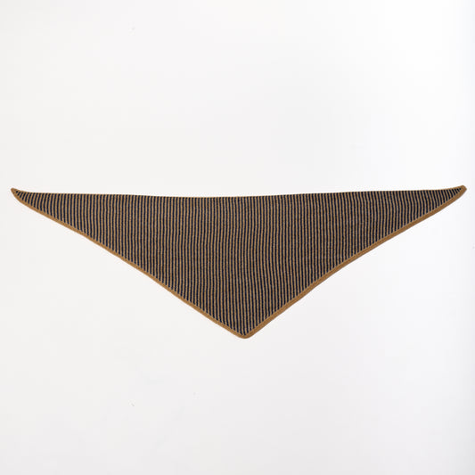 Camel & Navy Striped Bandana Scarf