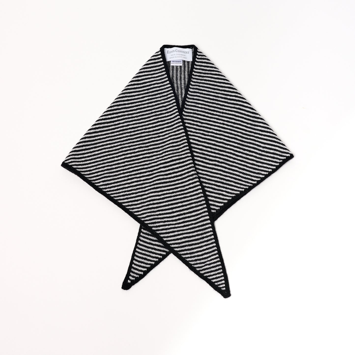 Black & White Striped Bandana Scarf