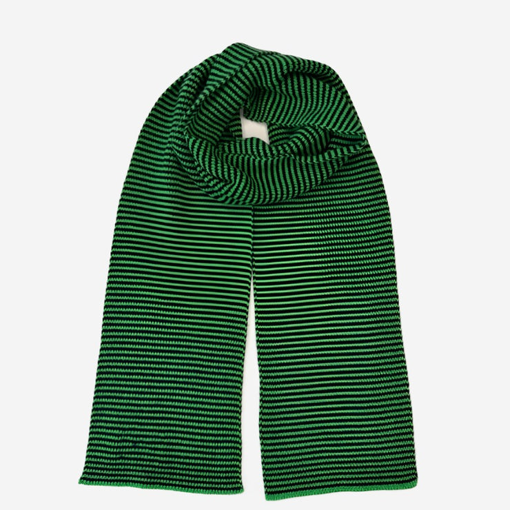 Kermit Green & Black Striped Cashmere Scarf