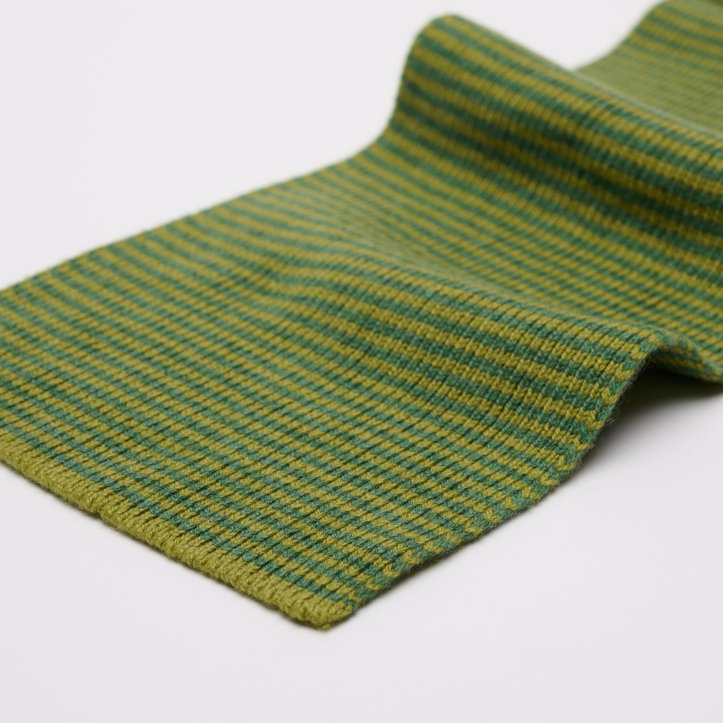 Matcha & Fern Green Striped Cashmere Scarf