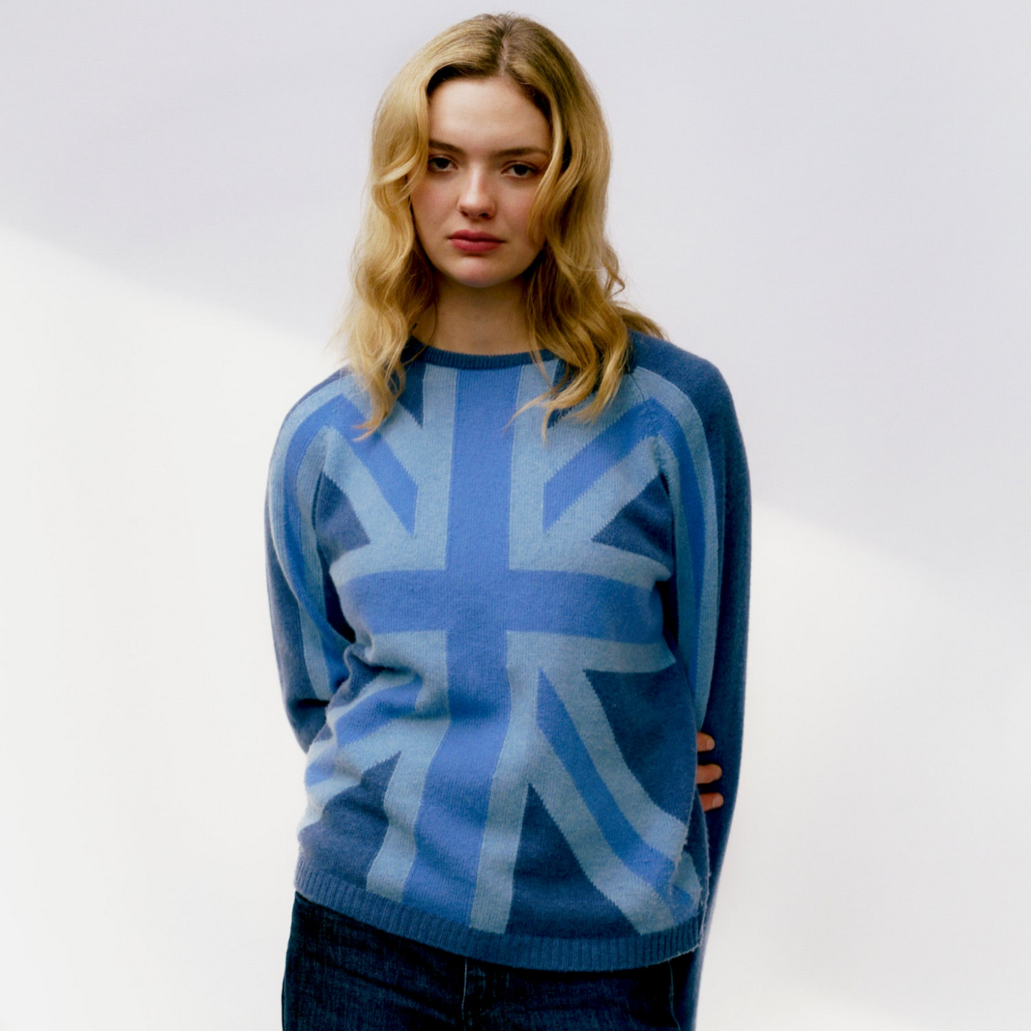 BLUE JEANS UNION JACK JUMPER - Shades of Blues