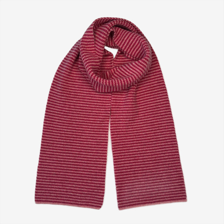 Pink & Light Pink Marl 5 ply Cashmere Scarf