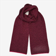 Pink Marl & Black 5 ply Cashmere Scarf