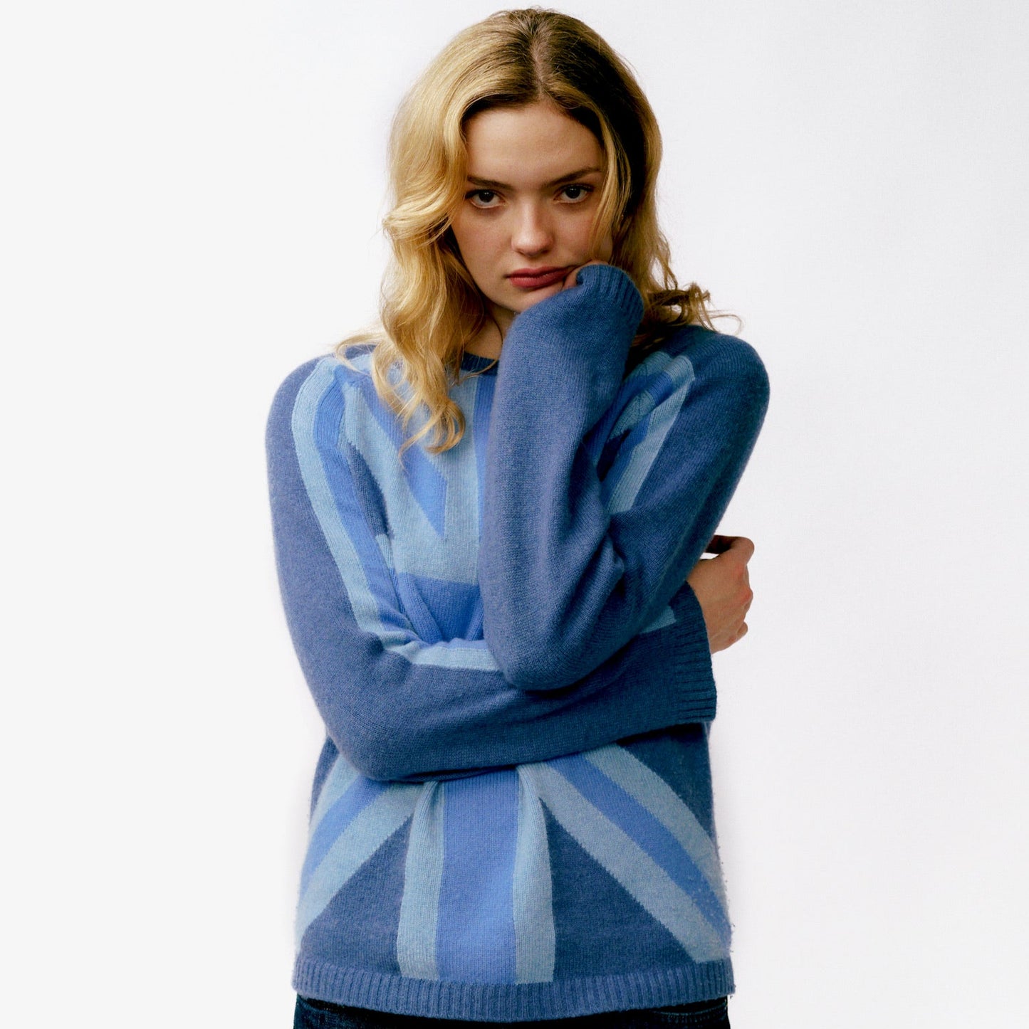 BLUE JEANS UNION JACK JUMPER - Shades of Blues