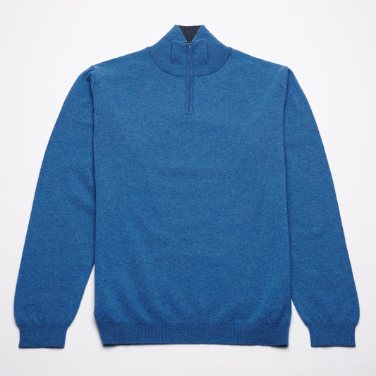 Half Zip Jumper - Demin Blue